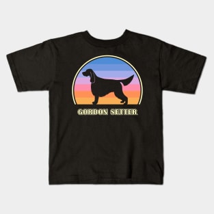 Gordon Setter Vintage Sunset Dog Kids T-Shirt